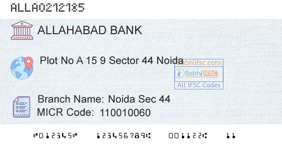 Allahabad Bank Noida Sec 44Branch 