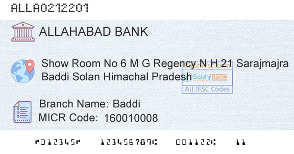 Allahabad Bank BaddiBranch 