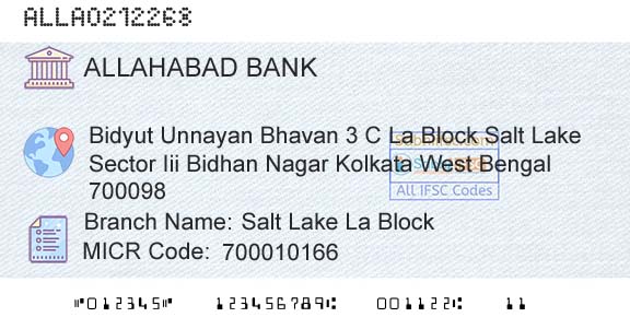 Allahabad Bank Salt Lake La BlockBranch 