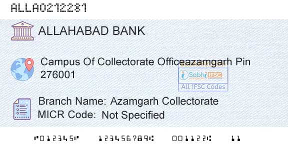 Allahabad Bank Azamgarh CollectorateBranch 