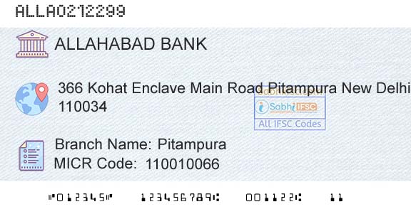 Allahabad Bank PitampuraBranch 