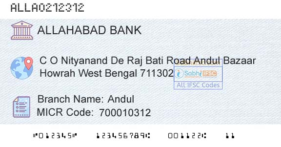 Allahabad Bank AndulBranch 