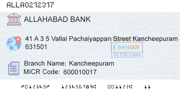 Allahabad Bank KancheepuramBranch 
