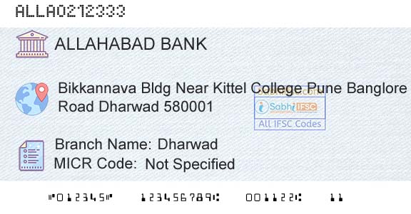 Allahabad Bank DharwadBranch 