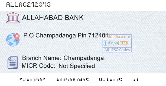 Allahabad Bank ChampadangaBranch 