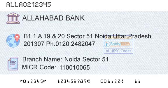 Allahabad Bank Noida Sector 51Branch 