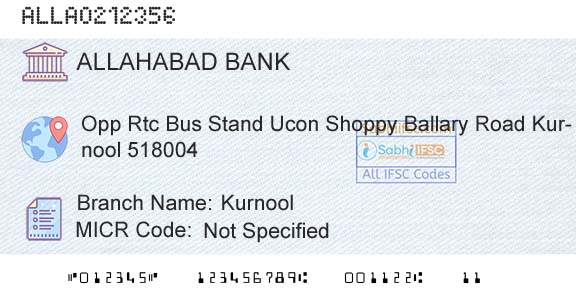 Allahabad Bank KurnoolBranch 