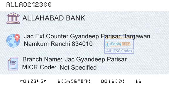 Allahabad Bank Jac Gyandeep ParisarBranch 