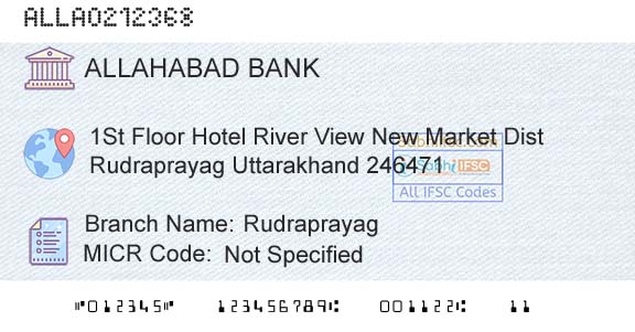 Allahabad Bank RudraprayagBranch 