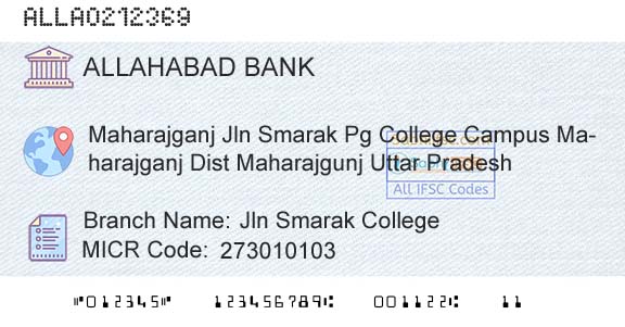 Allahabad Bank Jln Smarak CollegeBranch 