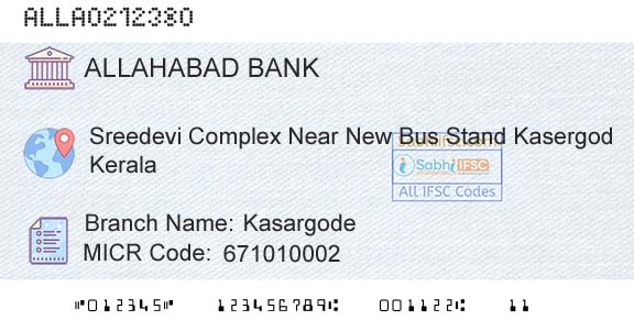 Allahabad Bank KasargodeBranch 