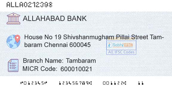 Allahabad Bank TambaramBranch 