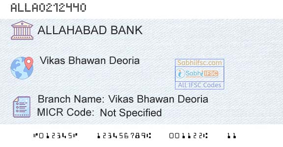 Allahabad Bank Vikas Bhawan DeoriaBranch 