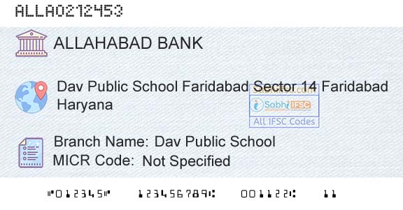 Allahabad Bank Dav Public SchoolBranch 