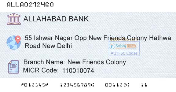 Allahabad Bank New Friends ColonyBranch 