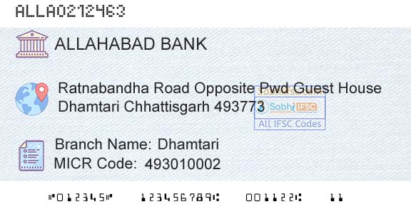 Allahabad Bank DhamtariBranch 