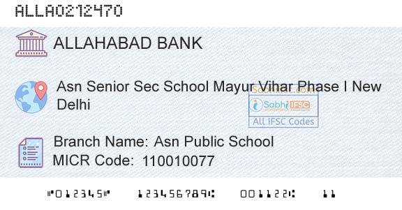 Allahabad Bank Asn Public SchoolBranch 