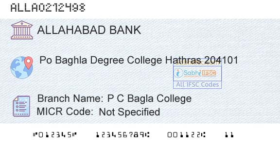 Allahabad Bank P C Bagla CollegeBranch 