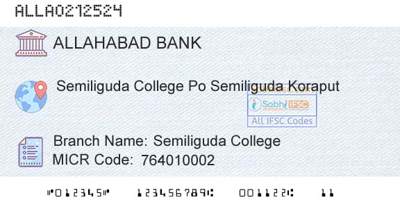 Allahabad Bank Semiliguda CollegeBranch 
