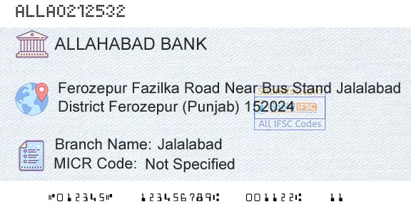 Allahabad Bank JalalabadBranch 