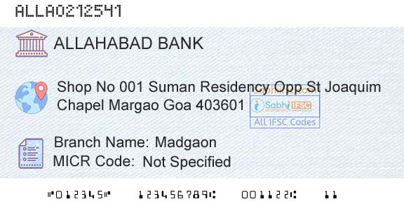 Allahabad Bank MadgaonBranch 