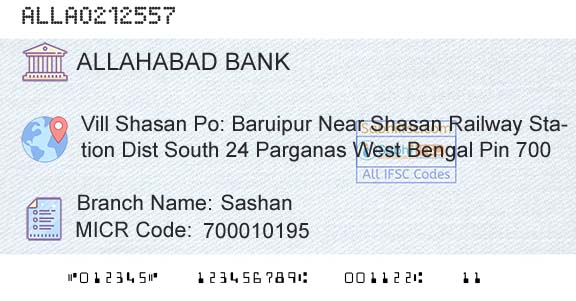 Allahabad Bank SashanBranch 