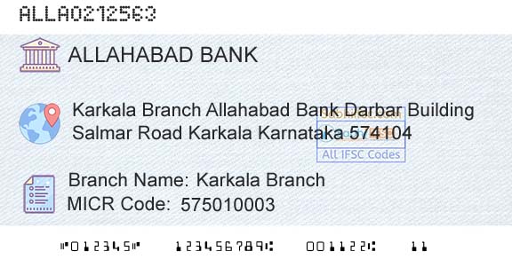 Allahabad Bank Karkala BranchBranch 