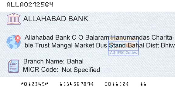 Allahabad Bank BahalBranch 