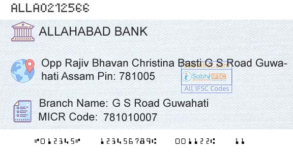 Allahabad Bank G S Road GuwahatiBranch 
