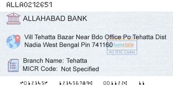 Allahabad Bank TehattaBranch 