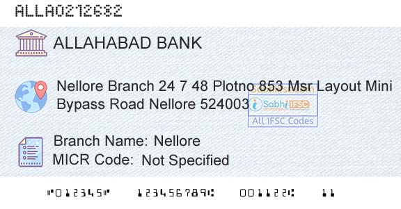 Allahabad Bank NelloreBranch 