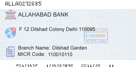 Allahabad Bank Dilshad GardenBranch 