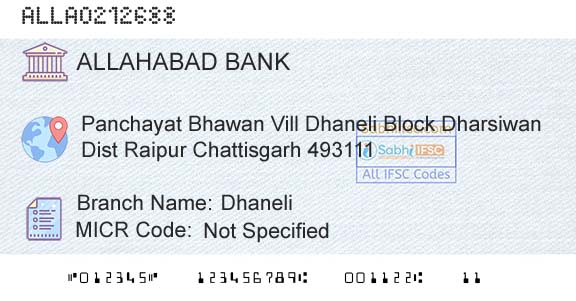 Allahabad Bank DhaneliBranch 