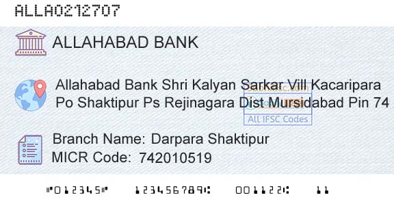 Allahabad Bank Darpara ShaktipurBranch 