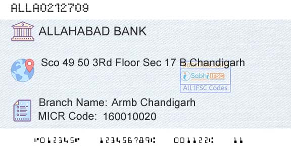 Allahabad Bank Armb ChandigarhBranch 