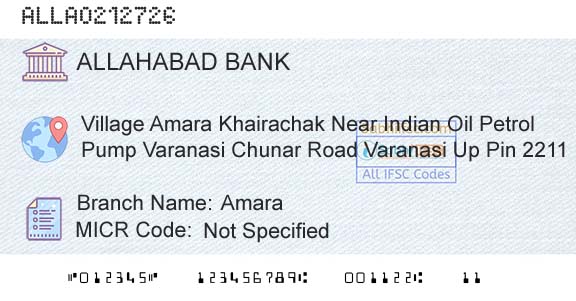 Allahabad Bank AmaraBranch 