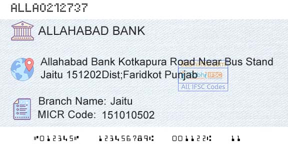 Allahabad Bank JaituBranch 