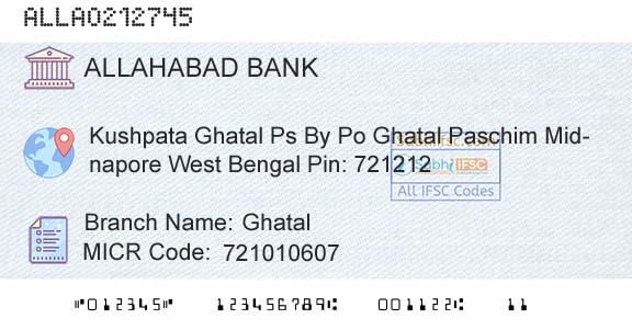Allahabad Bank GhatalBranch 