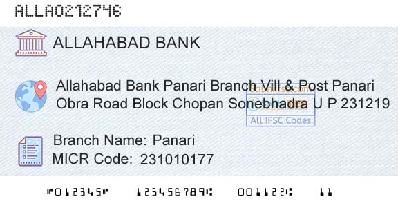 Allahabad Bank PanariBranch 