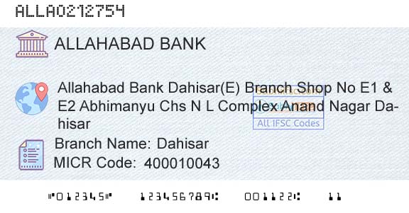 Allahabad Bank DahisarBranch 
