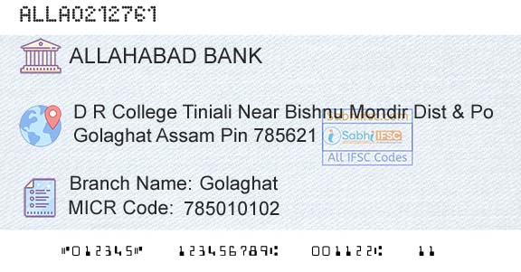 Allahabad Bank GolaghatBranch 