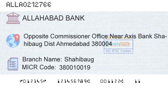 Allahabad Bank ShahibaugBranch 