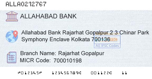 Allahabad Bank Rajarhat GopalpurBranch 