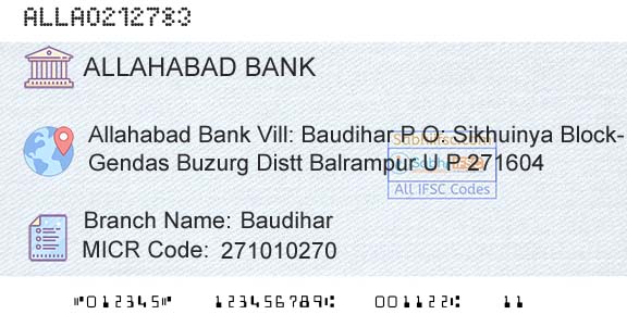 Allahabad Bank BaudiharBranch 