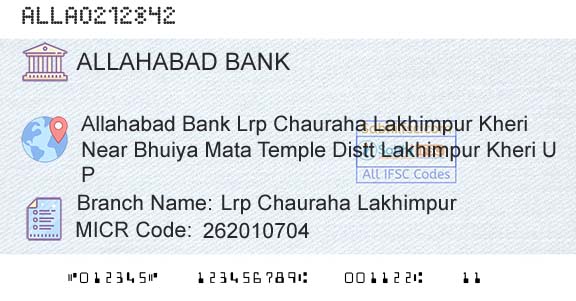 Allahabad Bank Lrp Chauraha LakhimpurBranch 
