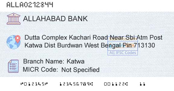 Allahabad Bank KatwaBranch 