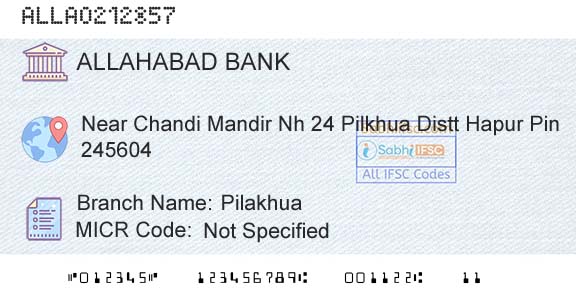 Allahabad Bank PilakhuaBranch 