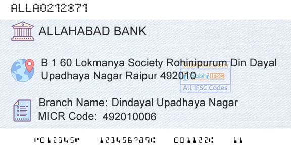 Allahabad Bank Dindayal Upadhaya NagarBranch 