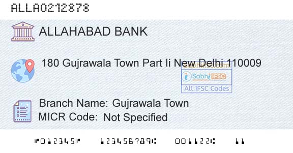 Allahabad Bank Gujrawala TownBranch 