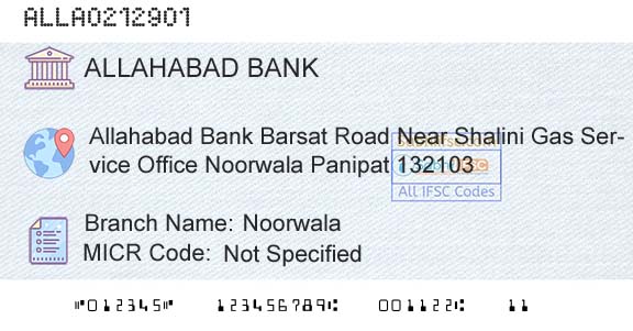Allahabad Bank NoorwalaBranch 